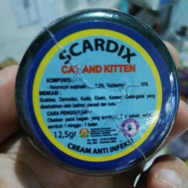 Obat Anti Infeksi luka koreng jamur gatal Kucing Scardix Cat &amp; Kitten