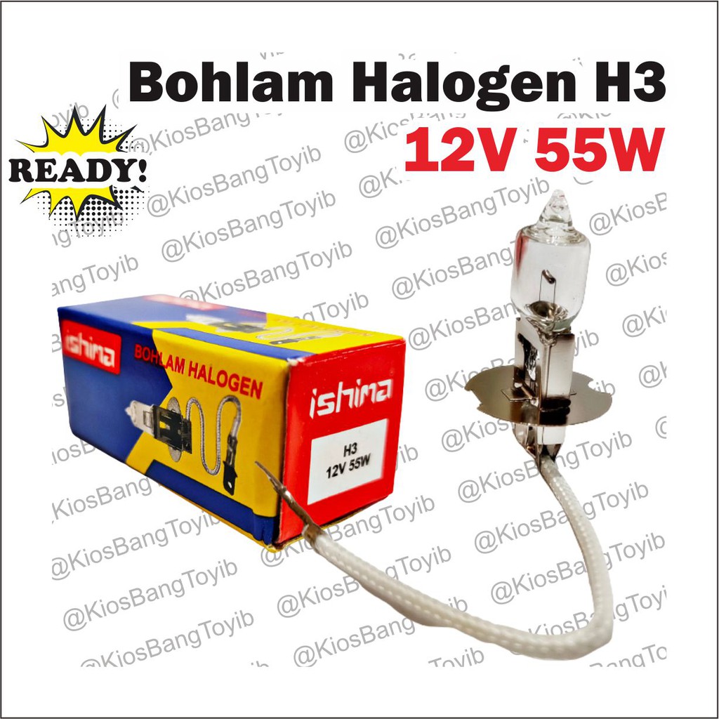 Bohlam Dop Lampu Depan Halogen H3 Original 12V 55W ★𝐈𝐒𝐇𝐈𝐌𝐀★