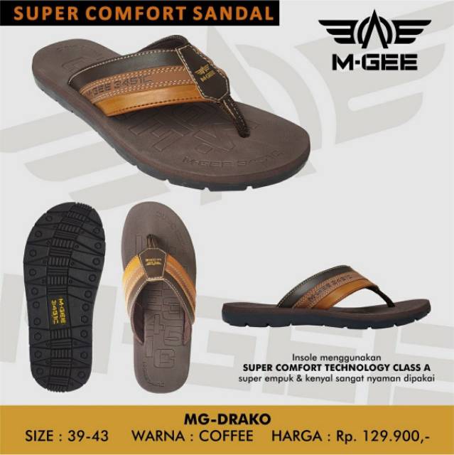 Sandal MGee M-Gee MG Drako Casual Pria Original Kualitas Premium