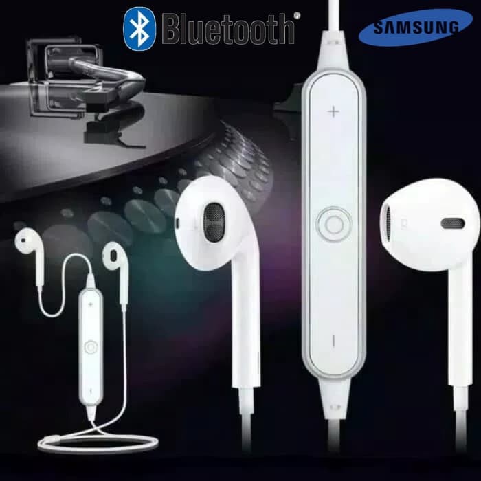 Headset Bluetooth S6 / Stereo Sport Earbuds Earphones In Ear