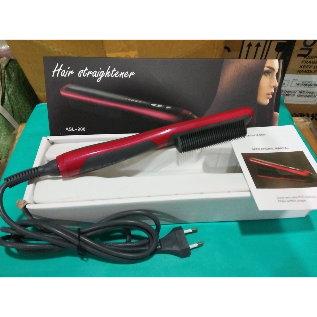 Takarai ASL 908 Premium Catok Sisir Pelurus Rambut Fast Hair hanya dalam 5 Menit Straightener New Generation