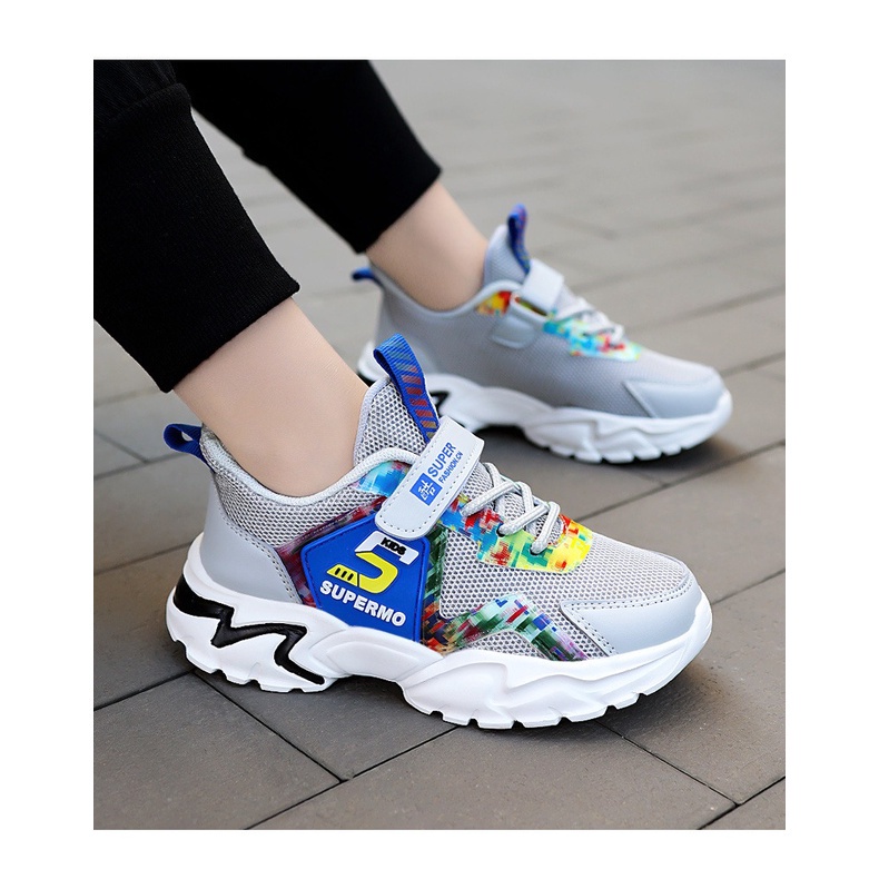 Minipetite SH21129 Sepatu Sneakers Sport mozaik colourfull premium anak laki laki