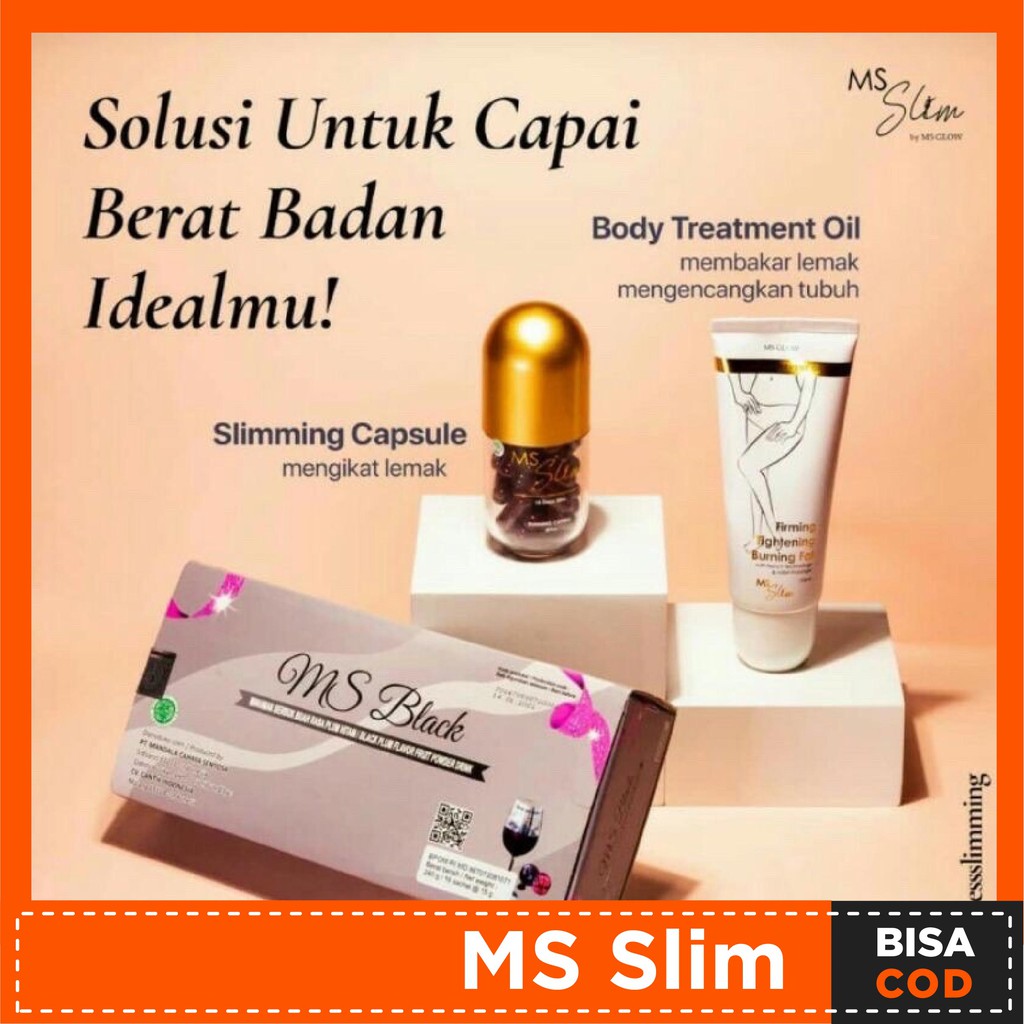 MS Slim MS Glow Paket Pelakor Slimming Capsul Original Capsul Pengurus Badan Penghilang Stretch Mark