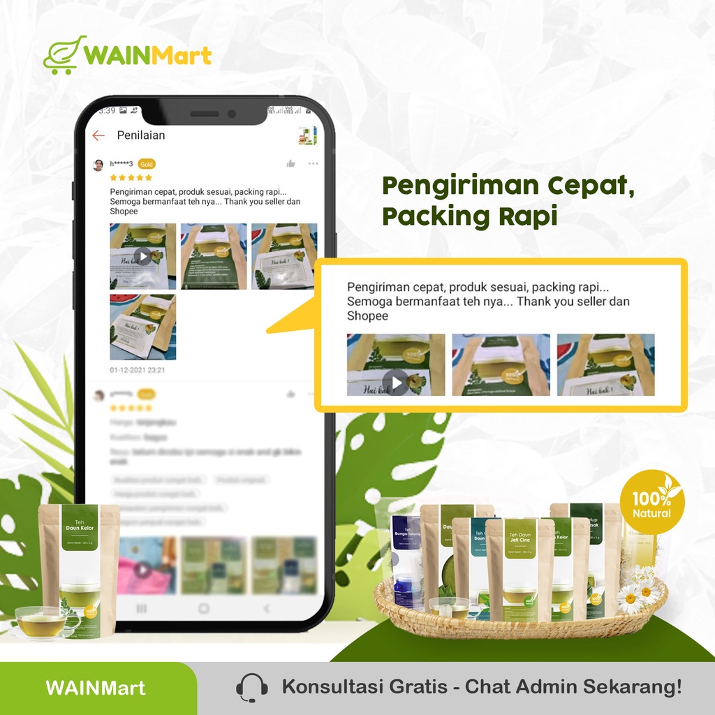 Teh Daun Kelor Herbal Meningkatkan Imunitas Anti Hipertensi Darah Tinggi Diabetes