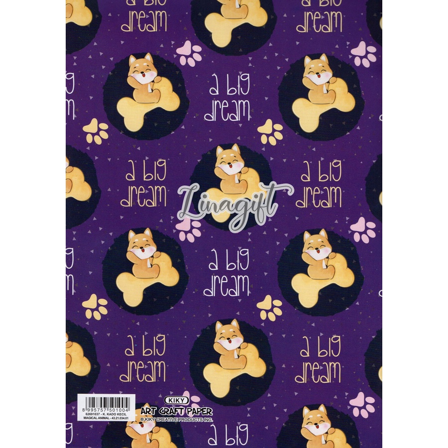 

( 5 Lembar ) ANIMAL KIKY - CUTE PANDA BEAR PENGUIN RABBIT CATS MEOW KERTAS KADO HAPPY BIRTHDAY - GIFT WRAP PAPER SHINNY GLOSSY MENGKILAP KUCING FUNNY ANIMAL