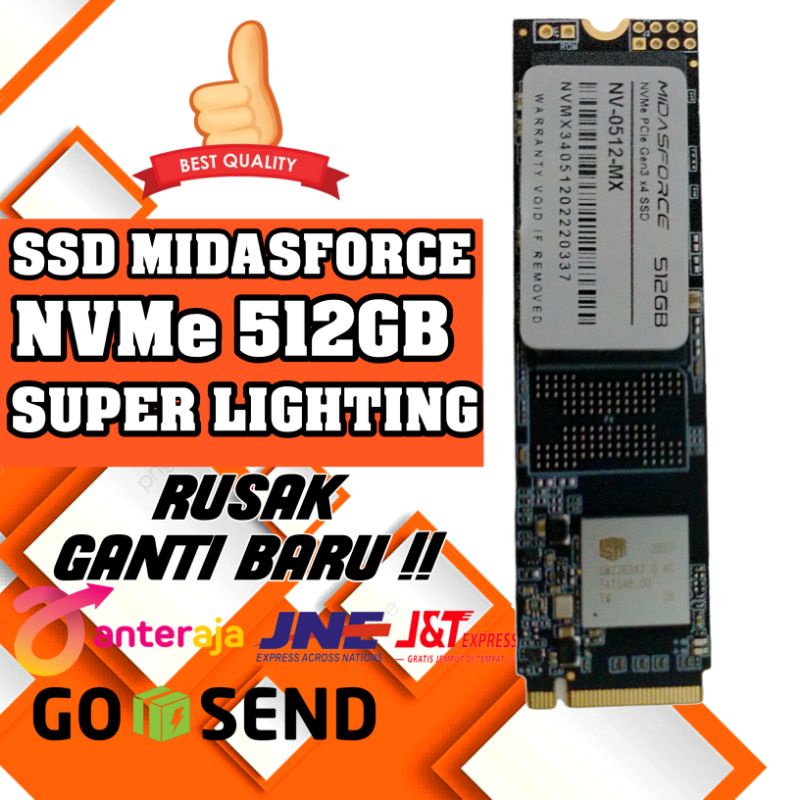 SSD M2 NVME 512GB MIDASFORCE RESMI