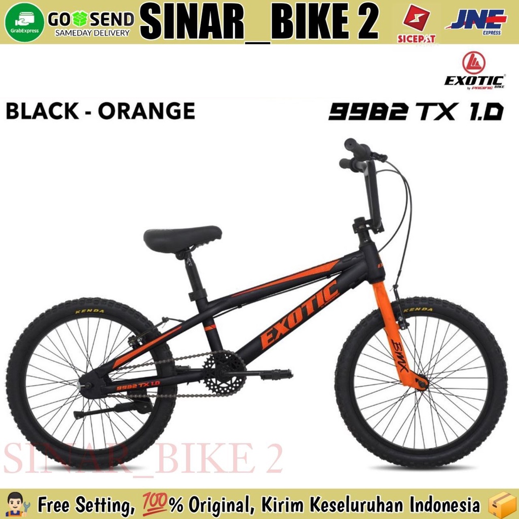 Sepeda BMX 20 Inch EXOTIC ET 9982 TX 1.0 Ban 2.125 Tanpa Rotor &amp; Rotor