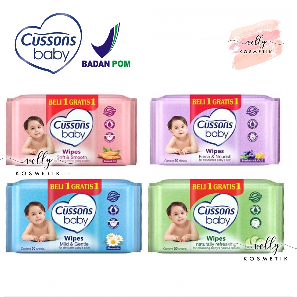 Cussons Wet Wipes / Tissue Tisu Basah Buy one get one free (50+50)