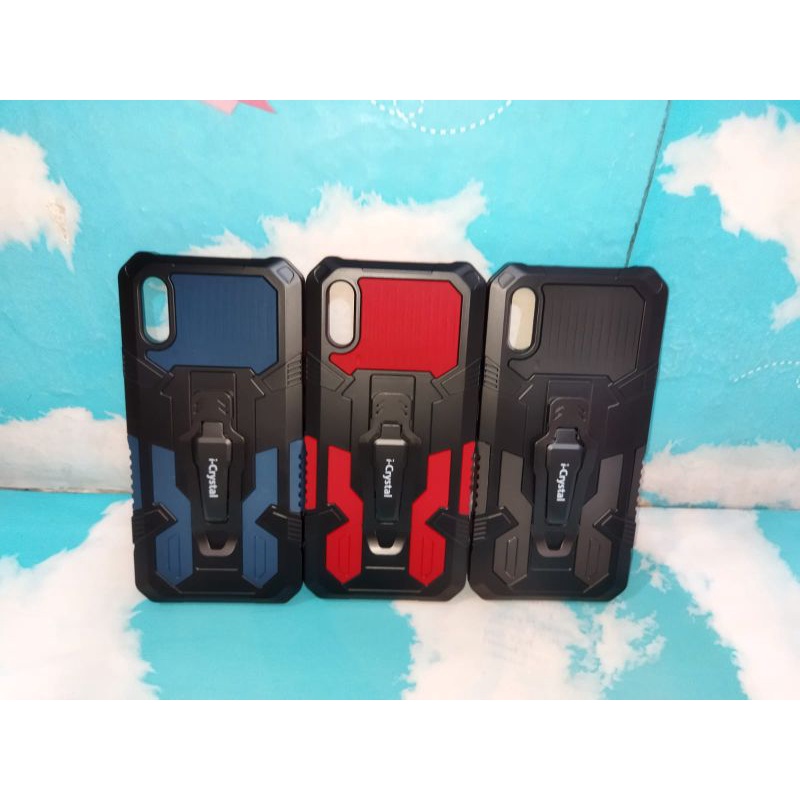 Redmi 9A I-Crystal Robot Silikon Ring Standing Cover Casing HP Hardcase
