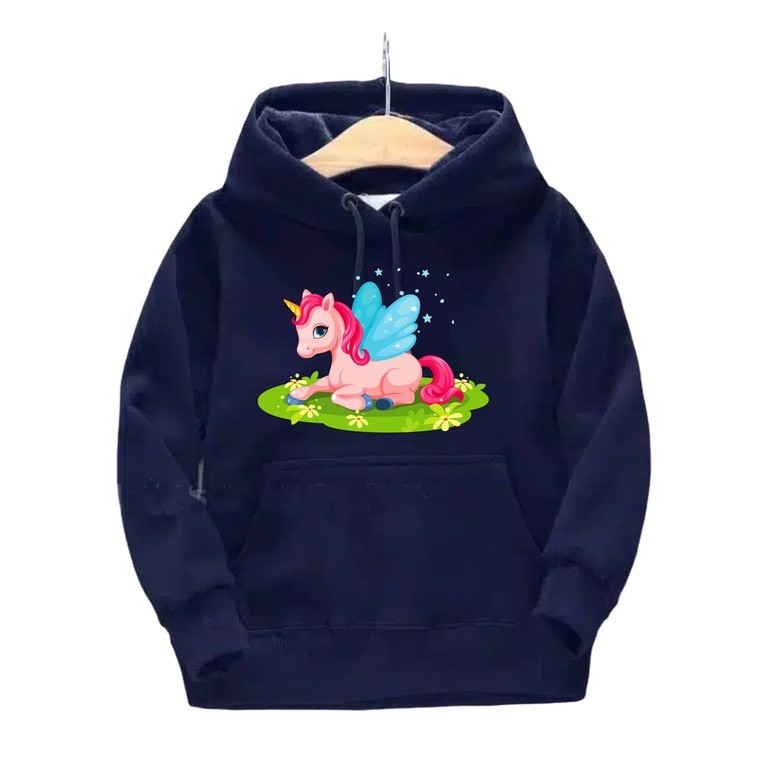 HOODIE WINGED UNICORN ANAK  PEREMPUAN FLEECE