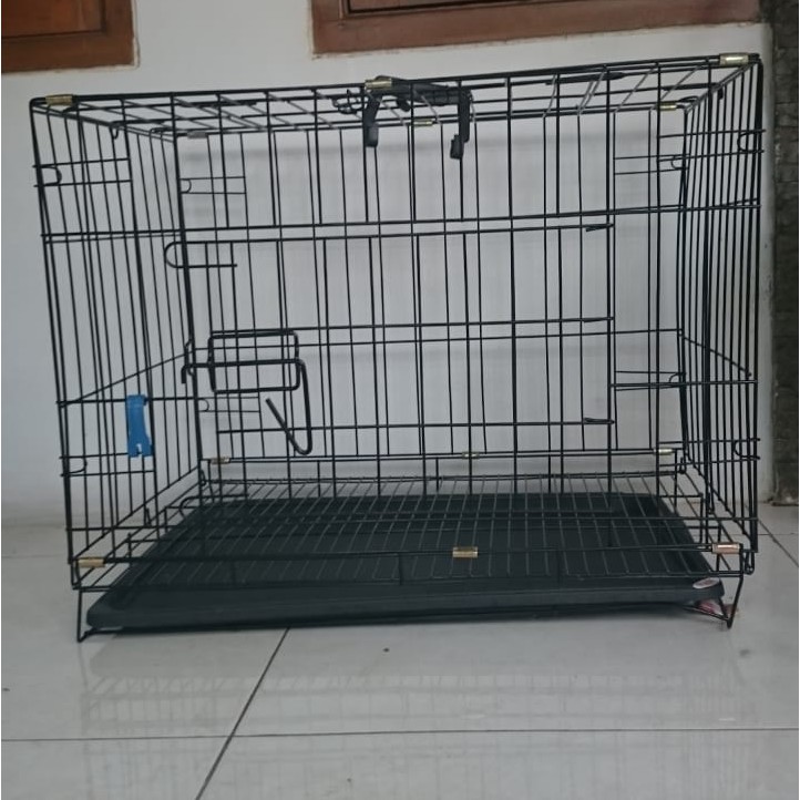 Kandang Kucing Kitten Anjing Puppy Lipat BEKAS ukuran 60x42x50cm