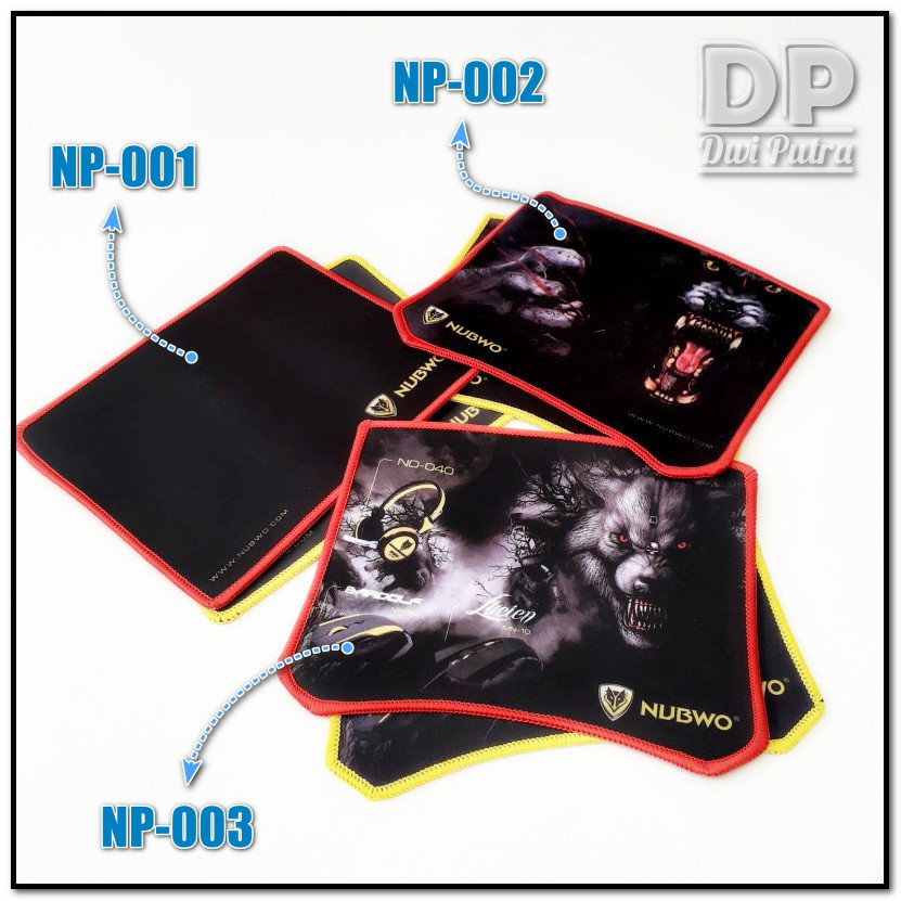 MOUSEPAD NUBWO NP SERIES - STANDARD SIZE // GAMING KANTOR MURAH ANTISLIP ALAS RUBBER PINGGIR OBRAS