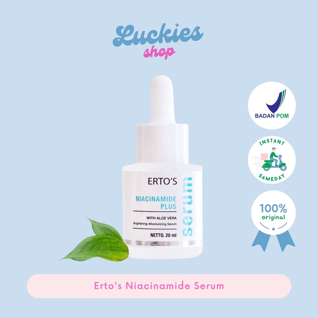 BPOM Erto's Niacinamide Serum Ertos Pencerah Pemutih Wajah Menyamarkan Flek Noda Hitam