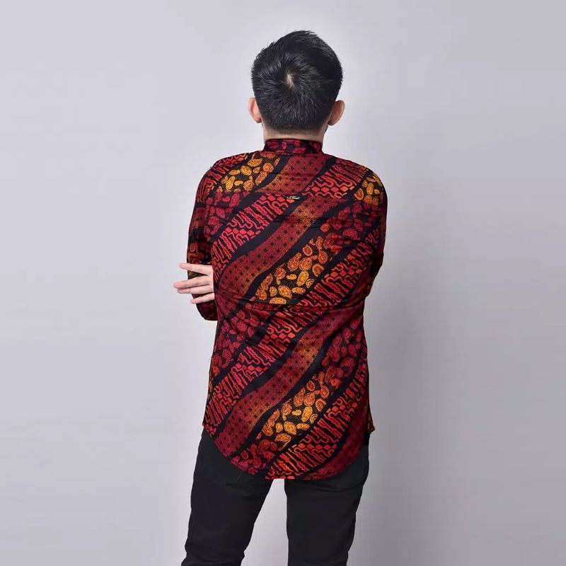 KEMEJA BATIK PRIA SONGKET PANJANG PREMIUM
