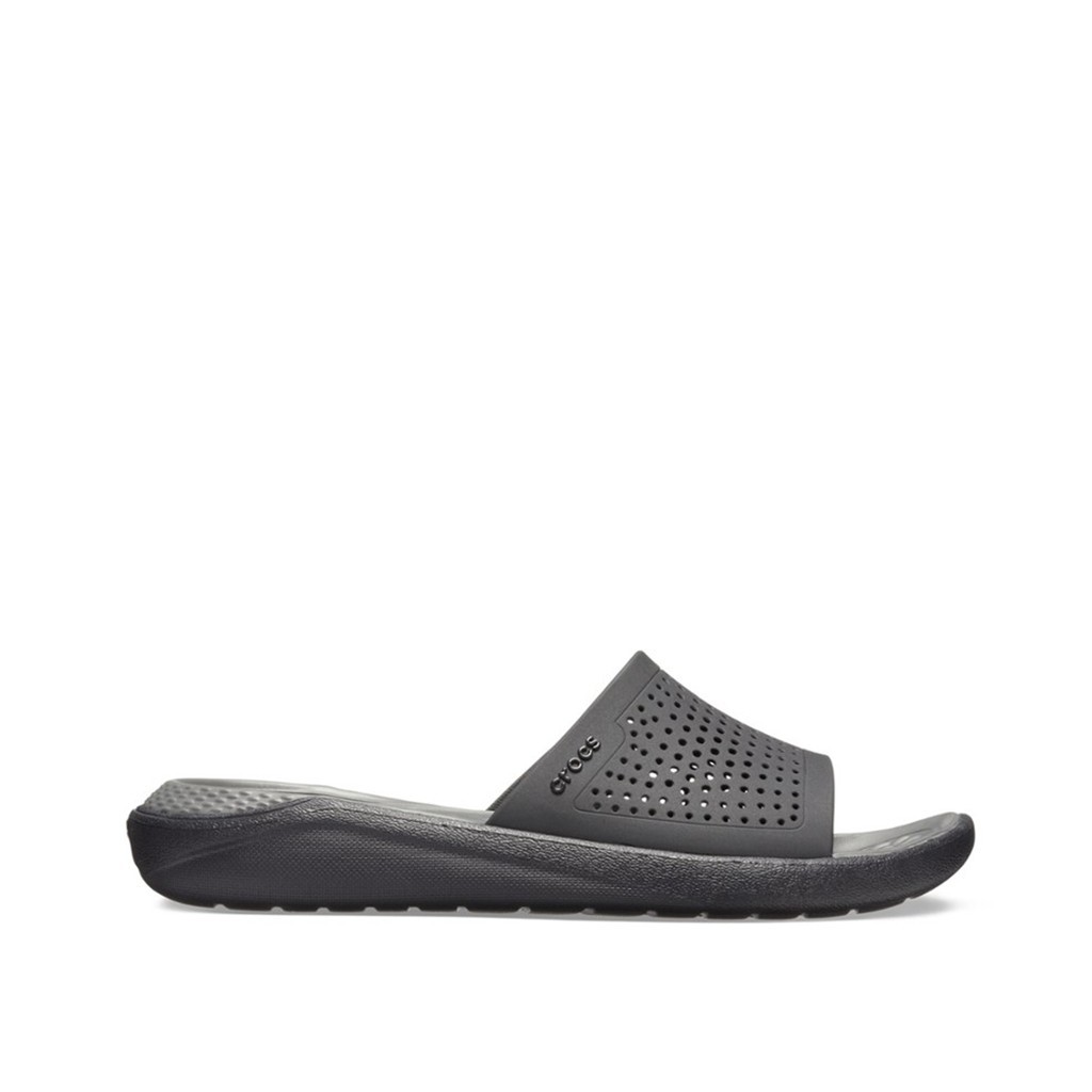 Croc Original Literide Slide Sandal Slop For Woman And Mens - Black Grey