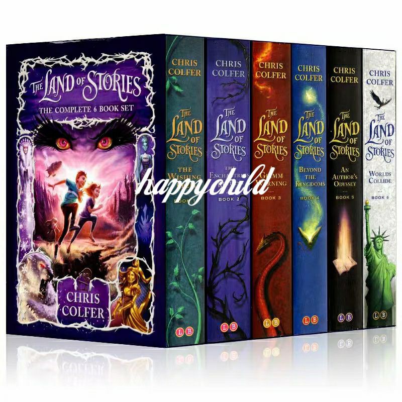 6 books the land of stories  by Chris Colfer uku import/buku anak/happychild