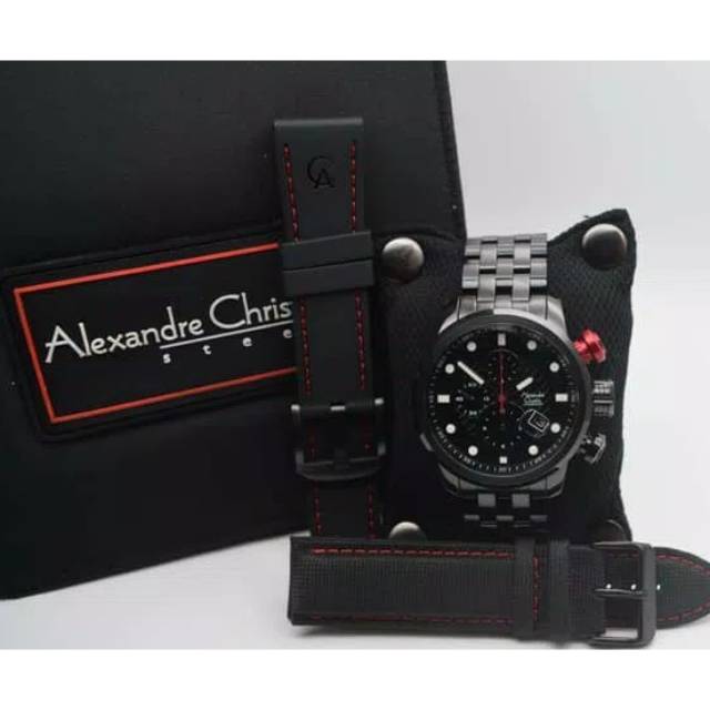 jam tangan alexandre christie ac6163 fullblack 6163