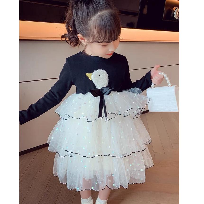 ❂Terlaris DR111-Dress Anak Perempuan Tutu Confeti Duck 61