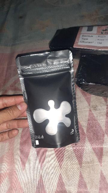 Kemasan Standing Pouch Transmet Window Zipper Putih Doff 9x15 150g