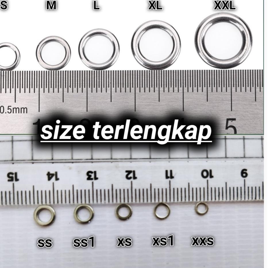 Big Sale.. "GROSIR" 50PCS SOLID RING STAINLESS STEEL 302 OVAL & BULAT MURAH