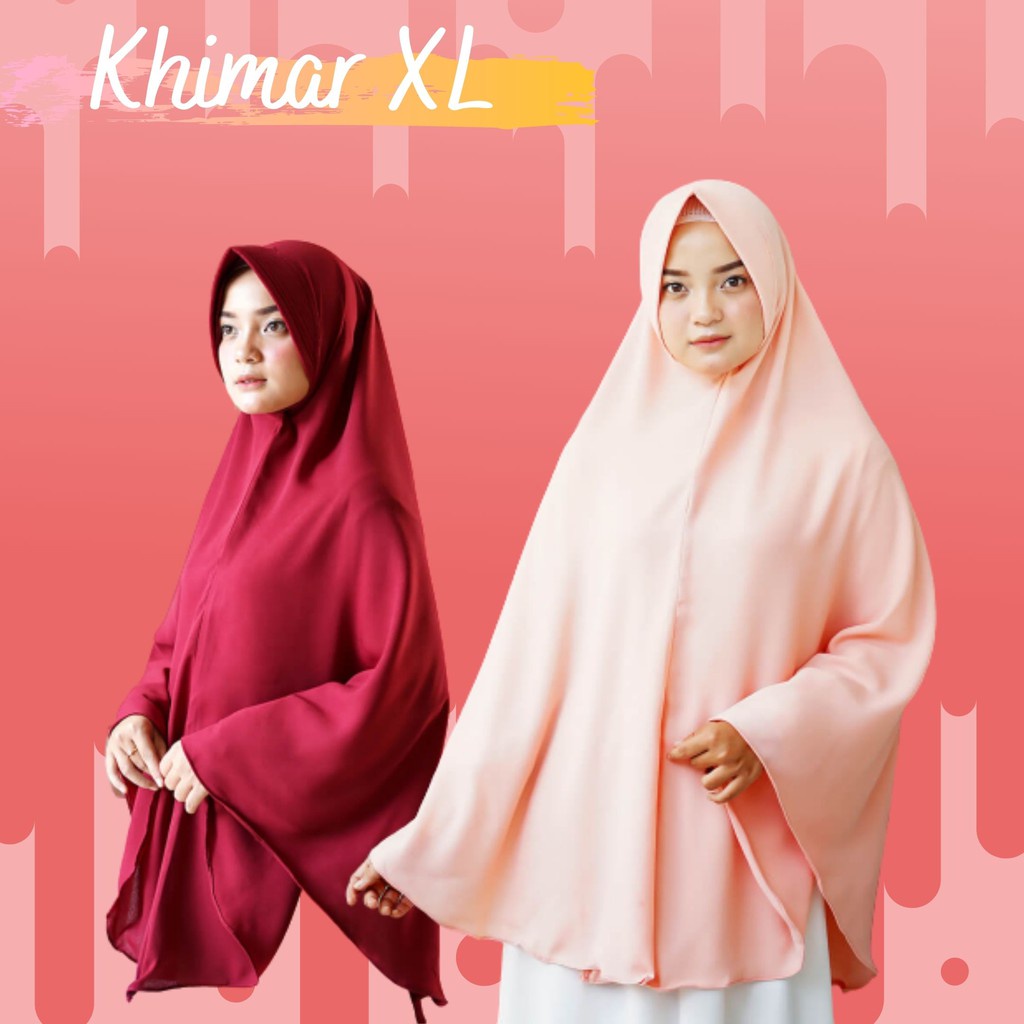 Hijab Instant Woolpeach Ped Antem XL 110 x 120 cm / Kerudung Instan Syari Jumbo Wolfis