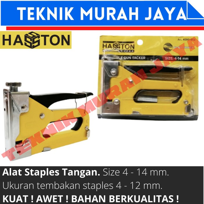 

Alat Staples Tangan HASSTON PROHEX 4090-002 Staple Gun Tacker 4 -14 mm