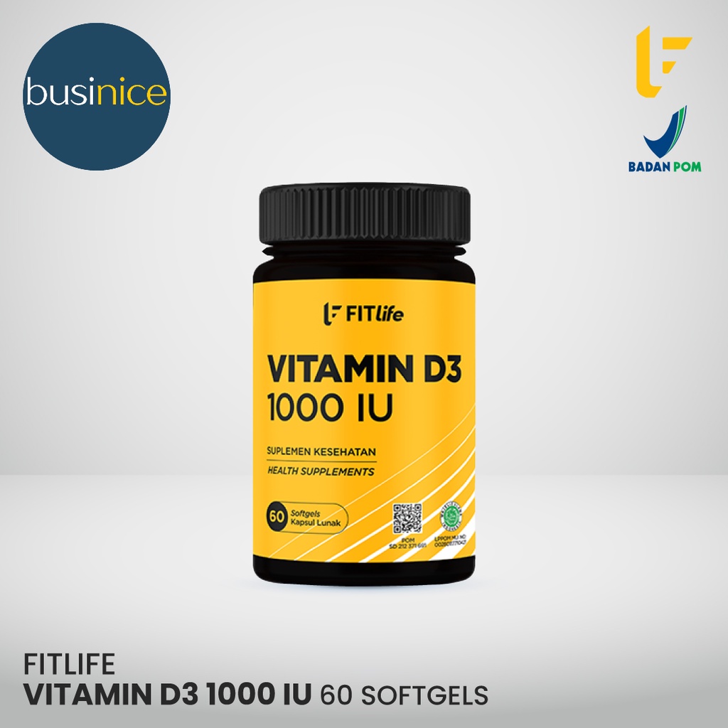 Fitlife Vitamin D3 1000IU 60 Softgels 1000 IU BPOM