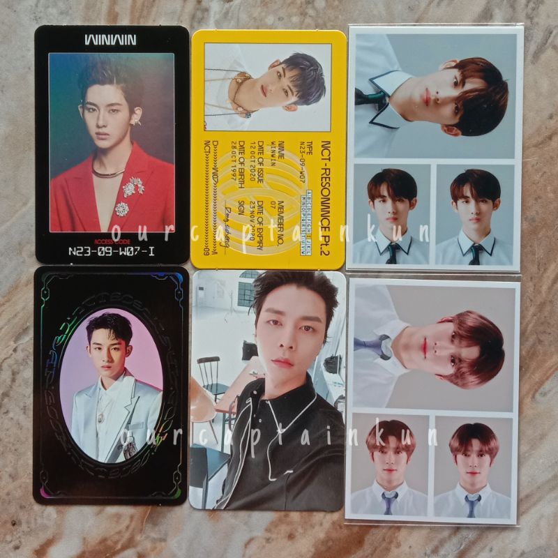 nct 127 wayv winwin ac access card id yearbook yb johnny regular id school kit jaehyun