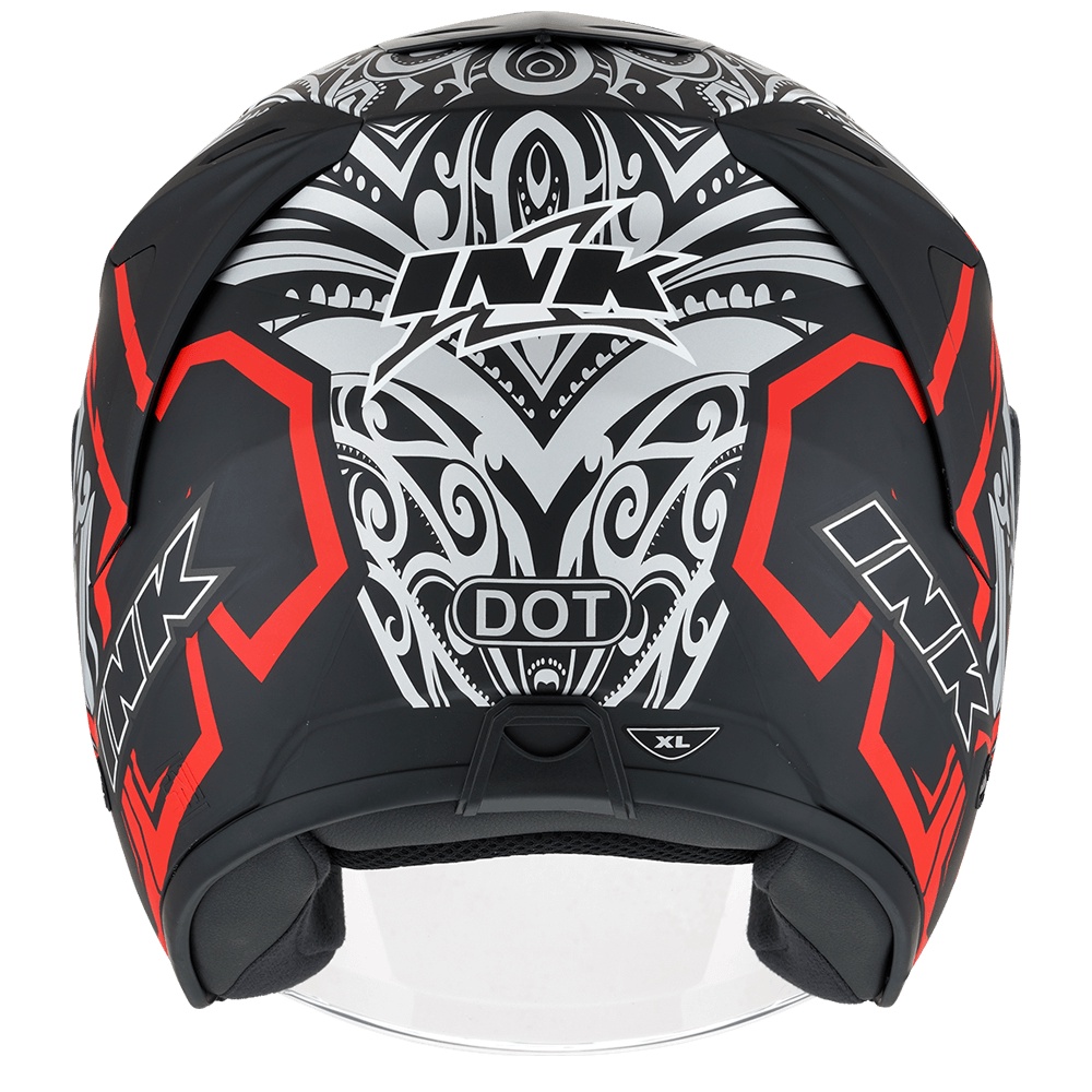 HELM INK DYNAMIC #3 - MATT BLACK/RED