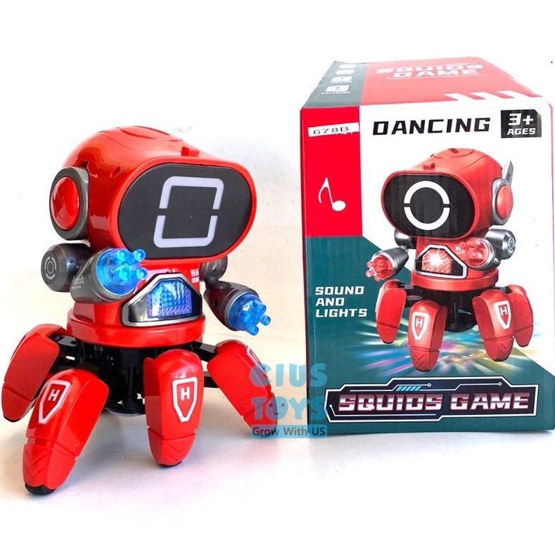 Mainan Robot Lucu Dancing Squid Game Joget