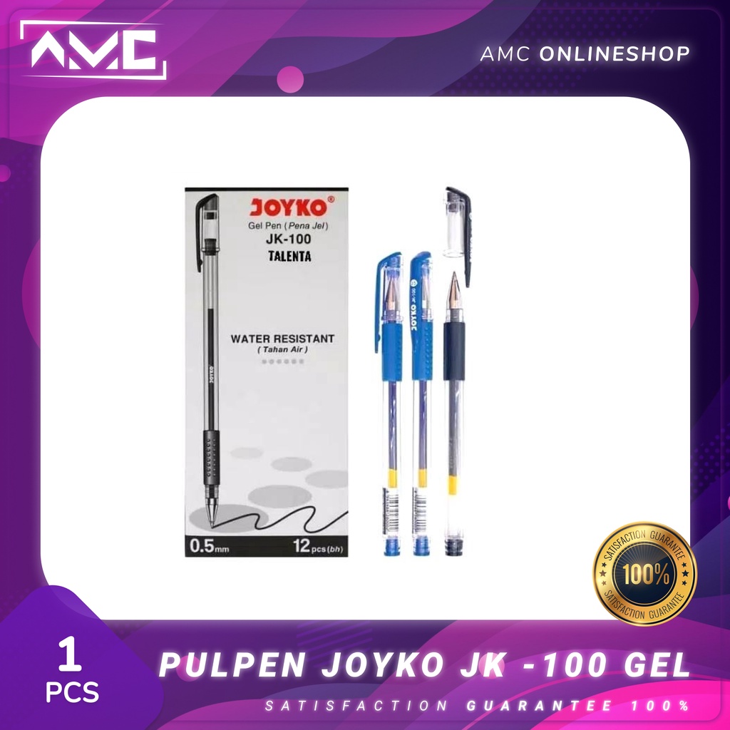 

Pulpen Gel Joyko JK-100 0.5 mm | Anti Air | Tahan Banting | Anti Macet