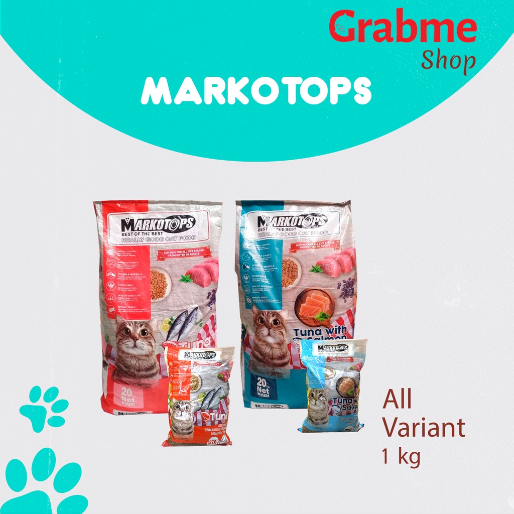 Makanan kucing Markotops 1kg adult Dry food