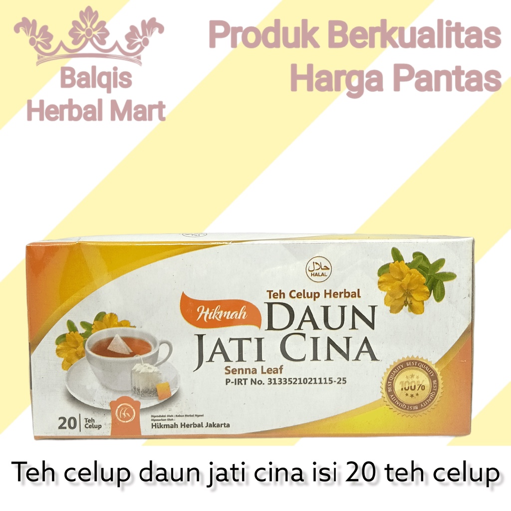 

(100% ASLI) Teh celup Daun Jati Cina hikmah isi 20 Kantong Herbal Diet