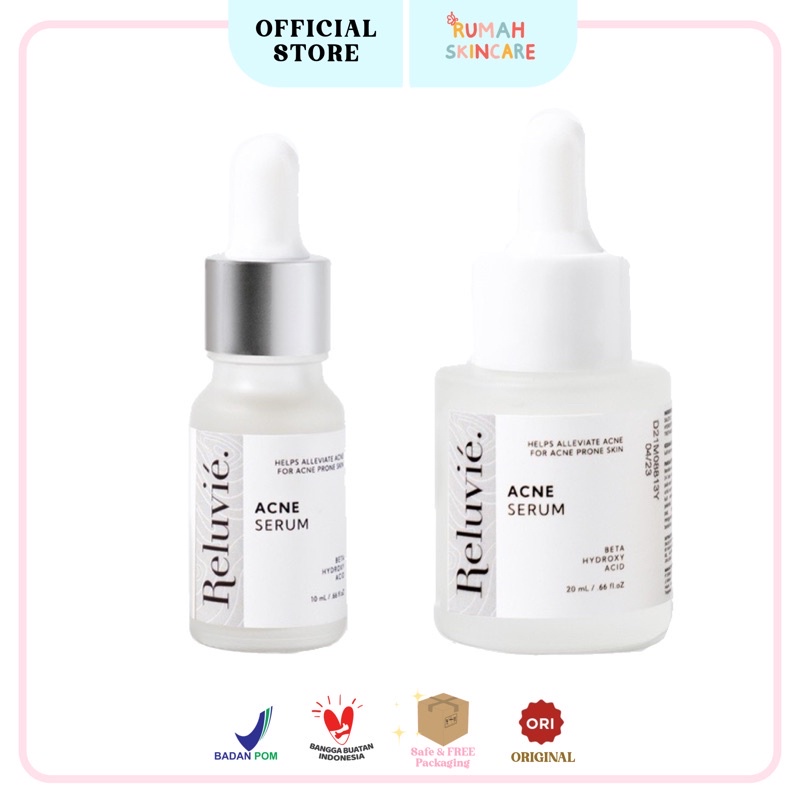 RELUVIE Acne Serum 10ml / 20ml BPOM Serum Jerawat