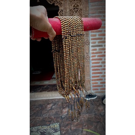 tasbih yuser laut merah tali arus serat emas asli premium