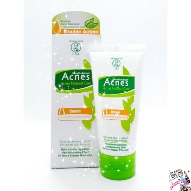 ☃Cutezz_Ching1☃Acnes Natural Care Oil Control &amp; Whitening Cream 40g