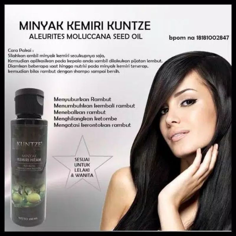 KUNTZE MINYAK KEMIRI HITAM ORIGINAL BPOM 100ML - MINYAK KEMIRI KUNTZE