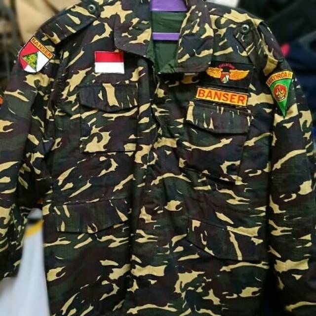 Jaket banser bolak balik doreng nasional