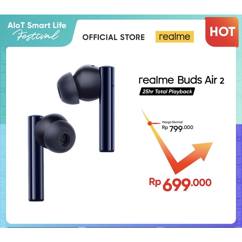 Realme Buds Air 2 [Active Noice Cancellation, 25hr Total Playback, Wear Detection]