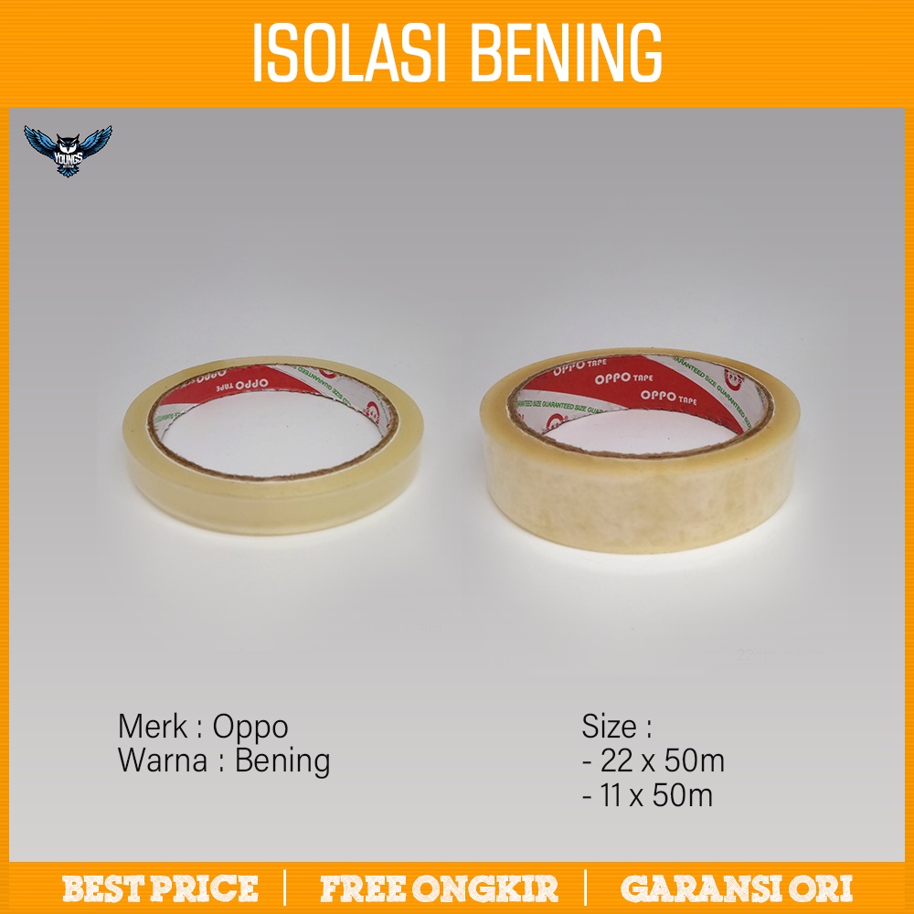 Lakban Solatip Isolasi Bening Murah PROMO - Merk Oppo Stationery Tape (SAT)