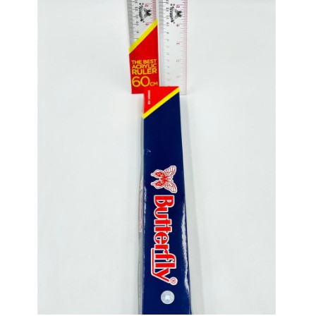 

Penggaris / Garisan Plastik Acrylic Butterfly 60 cm Asli Original