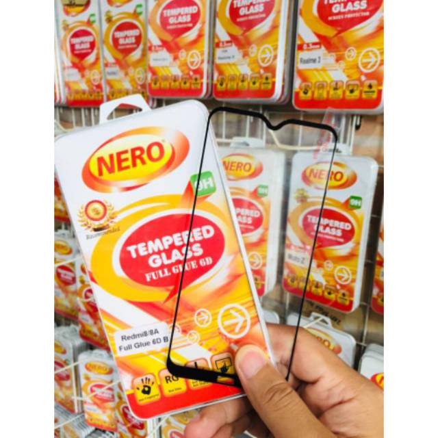 Tempered Glass Full Glue 6D Xiaomi Redmi 8 8A 8APRO 8A PRO Full Cover 9H Hitam