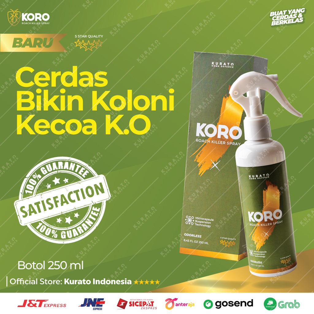 READYSTOCK KORO PEMBASMI KECOA 250ML ORIGINAL RACUN KECOA 100% AMPUH CERDAS BERKELAS BERKUALITAS