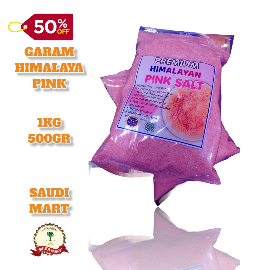 

Garam Himalaya 1Kg - Natural Himalayan Pink Salt - Himsalt TERMURAH - garam himalaya 1kg murah ori