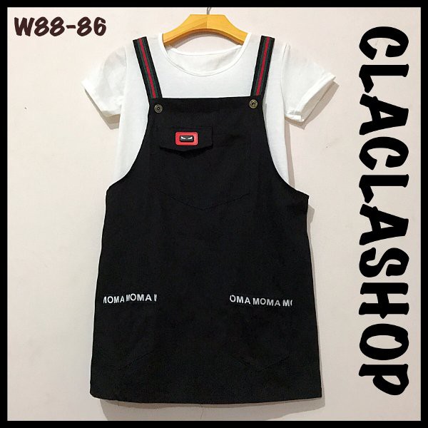 UNIX Overall Rok Kodok Pendek Wanita Import Korea-Baju Kodok Jumpsuit Include Inner-Wearpack Jumsuit