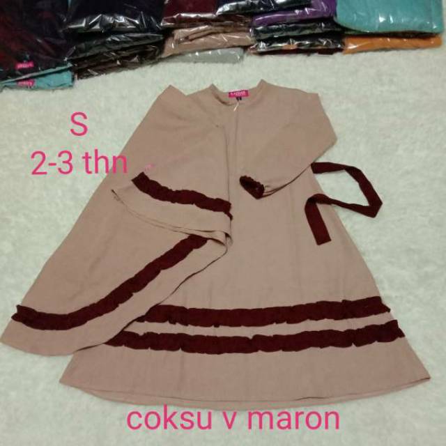 GAMIS ANAK SET HIJAB uk 2-7th