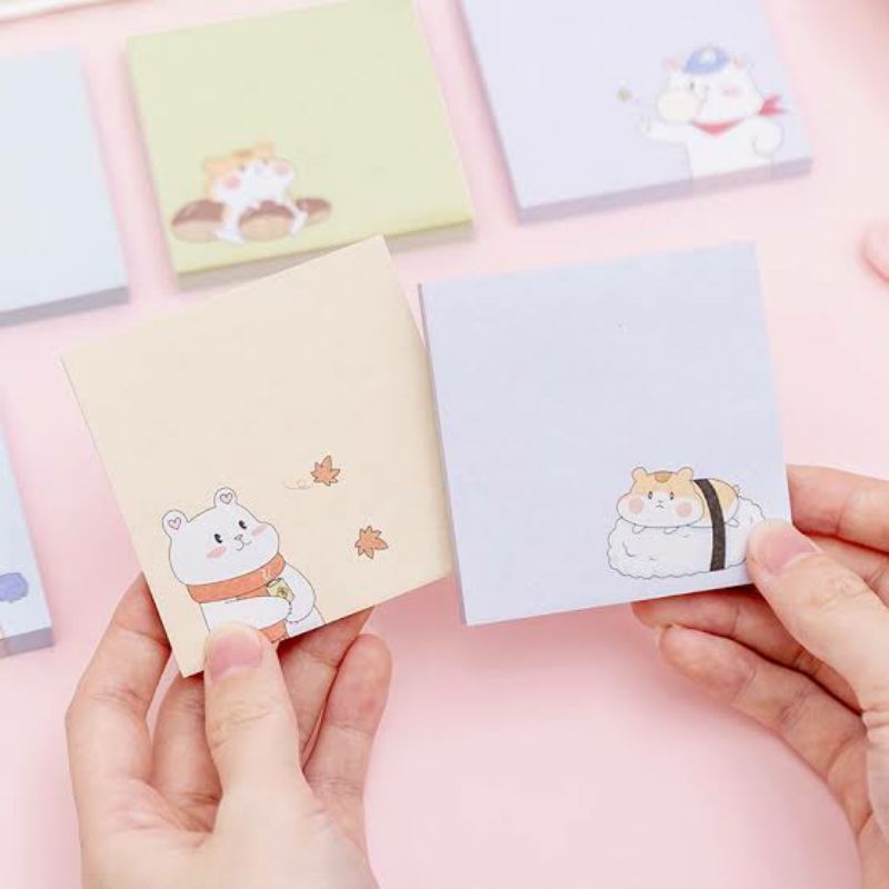 

[MYUME.STORE] Sticky Notes Hamster Beruang Bear Lucu Memo Unik Note