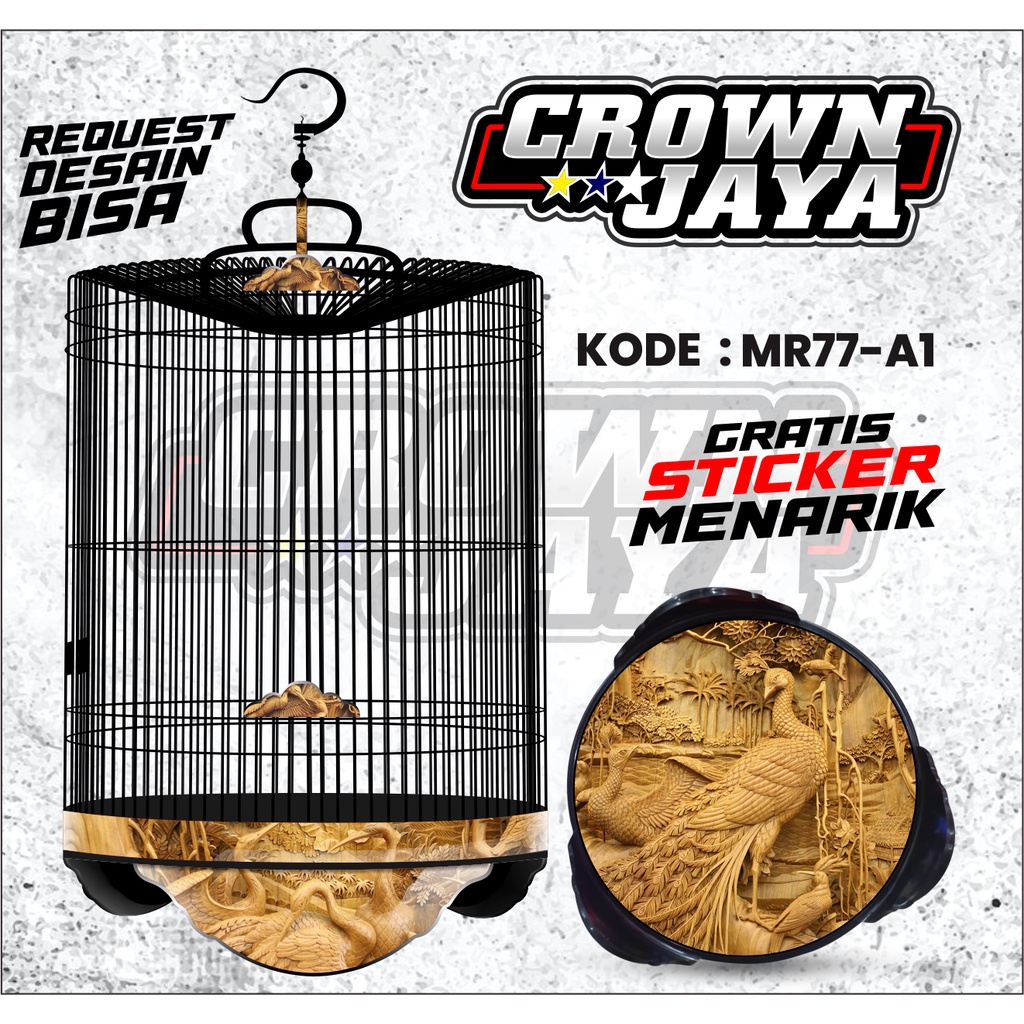Stiker Kandang Murai No 1/2/3 BNR - Stiker Decal Tebok Murai Ebod Jaya - Stiker Sangkar Murai Radja