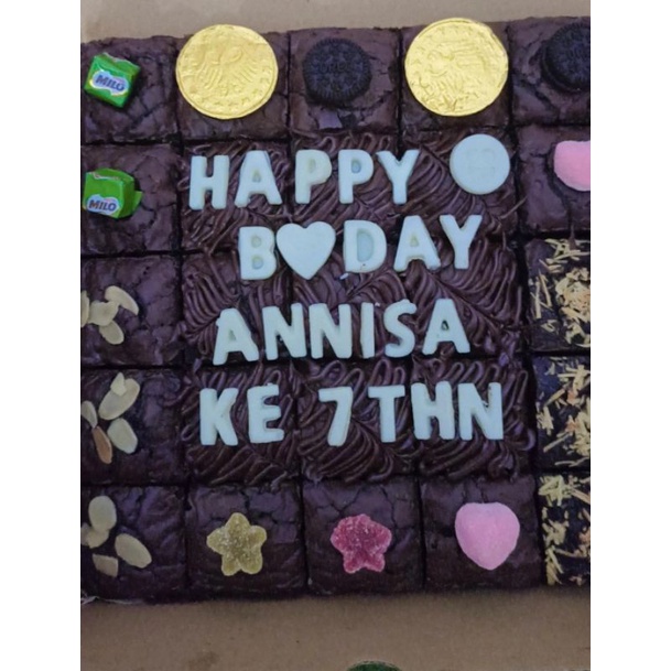 

brownies fudgy ulang tahun