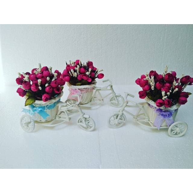 ZeeCollection~POT SEPEDA BUNGA MINI TULIP